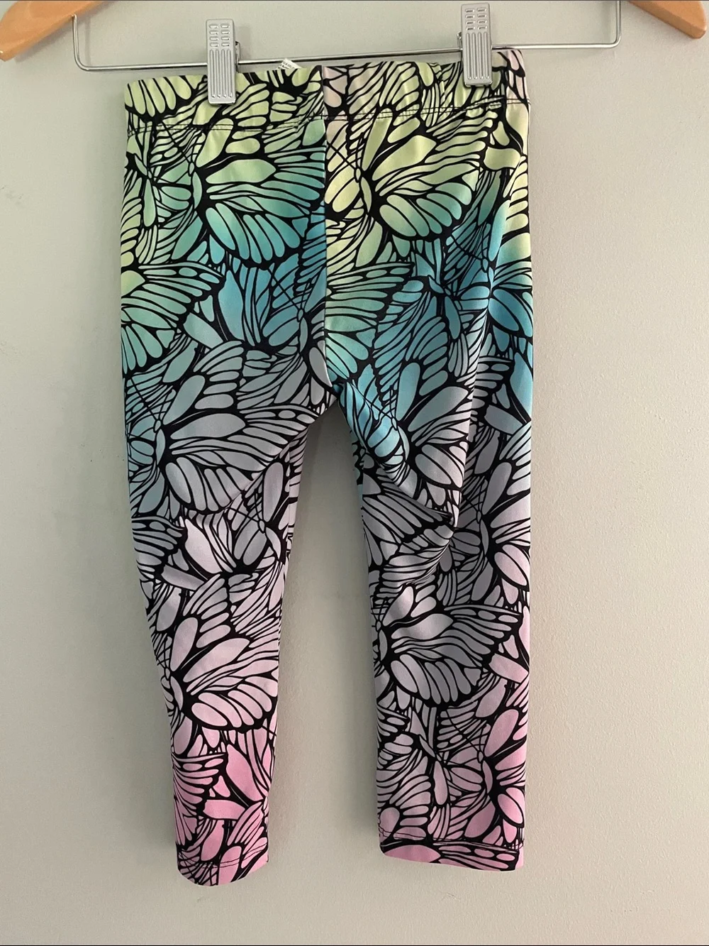 Puma girls Pastel Gradient Butterfly Leggings - Multicolor size:6X